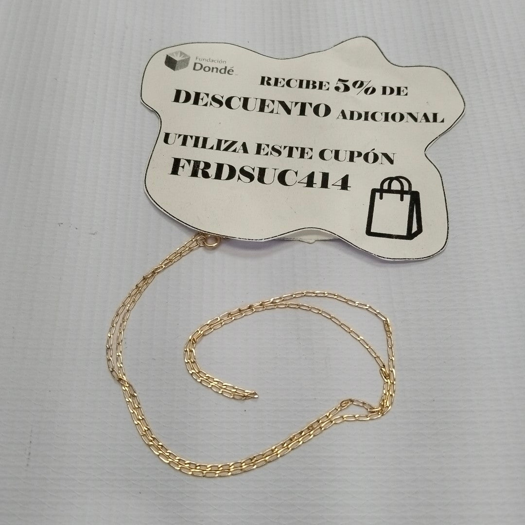 CADENAS TEJIDO ESLABONES ORO 10K 55 CM 1.9 GR (NUEVO)