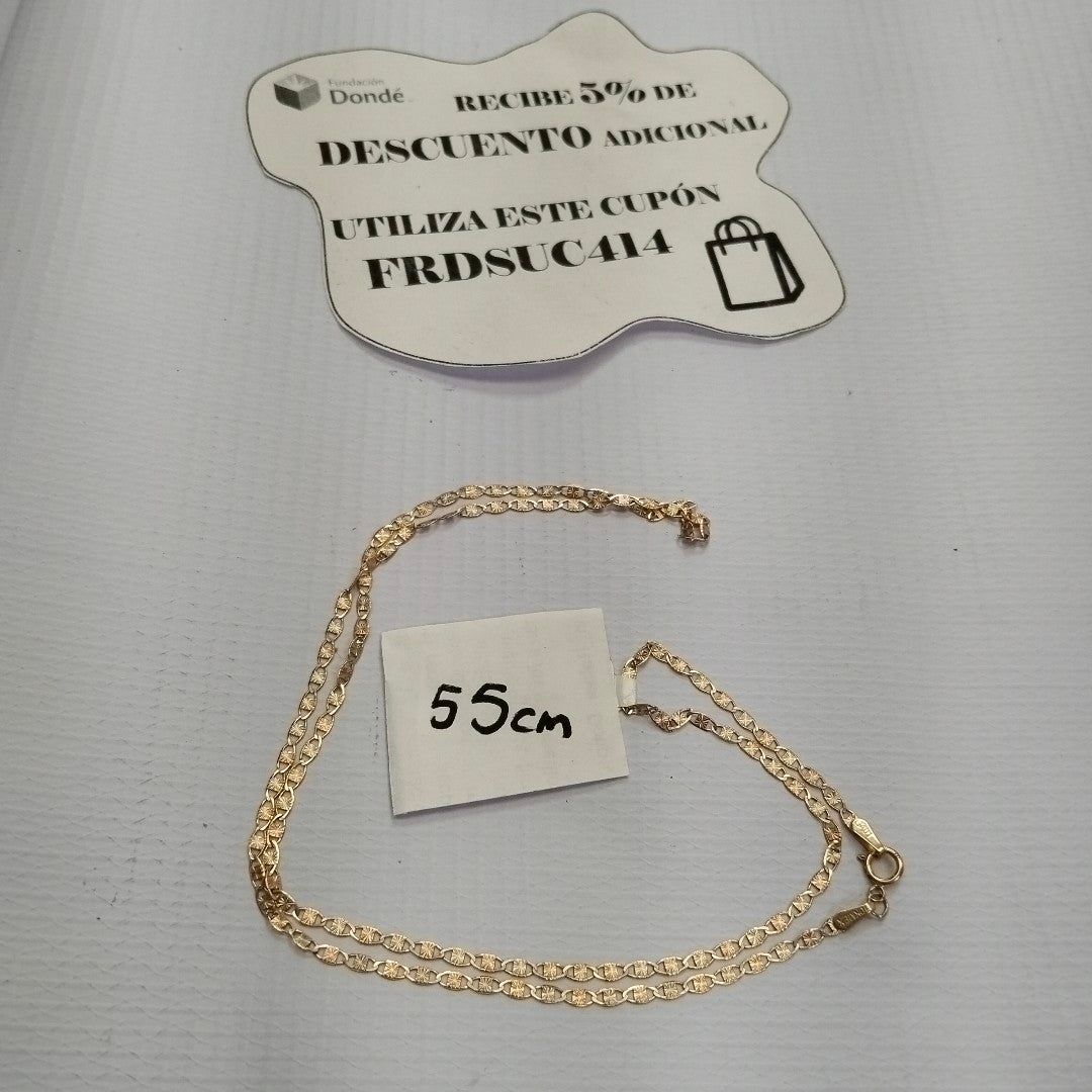 CADENAS TEJIDO GUCHI ORO 10K 55 CM 2.8 GR (NUEVO)