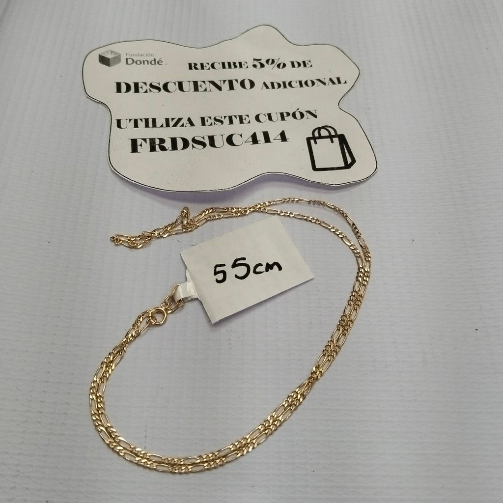 CADENAS TEJIDO 3X1 ORO 10K 55 CM 3.2 GR (NUEVO)