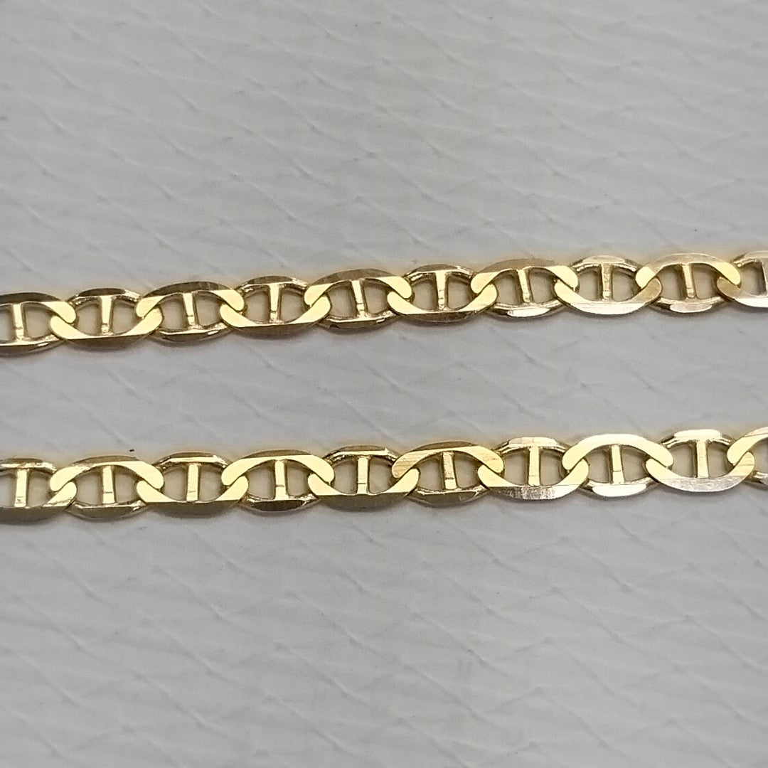 CADENAS TEJIDO GUCHI ORO 10K 55 CM 7.7 GR (NUEVO)