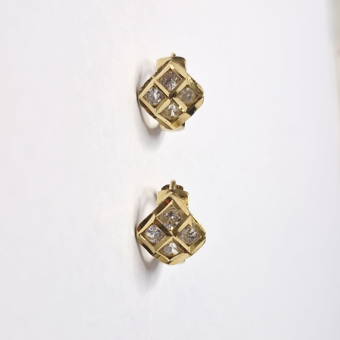 ARRACADAS PAR ORO 14 K 2.8 GRMS (SEMINUEVO)