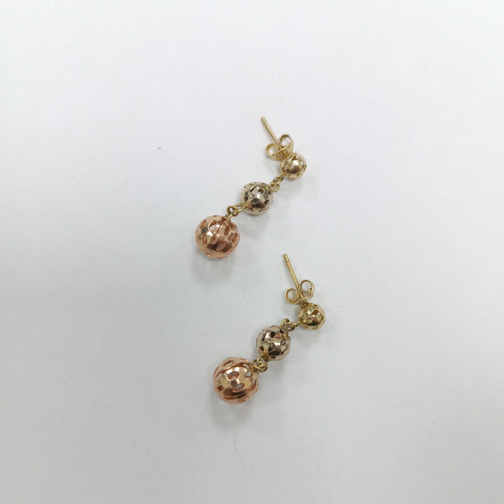 BROQUELES PAR ORO COMBINADO 14 K 3,30 GRMS (SEMINUEVO)
