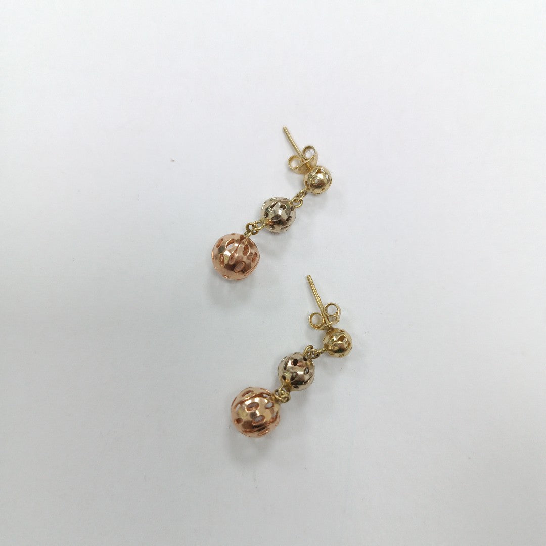 BROQUELES PAR ORO COMBINADO 14 K 3,30 GRMS (SEMINUEVO)
