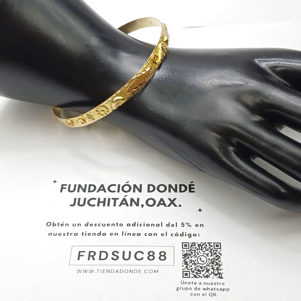 PULSERA RIGIDA ORO 10 K 7,80 GRMS (SEMINUEVO)