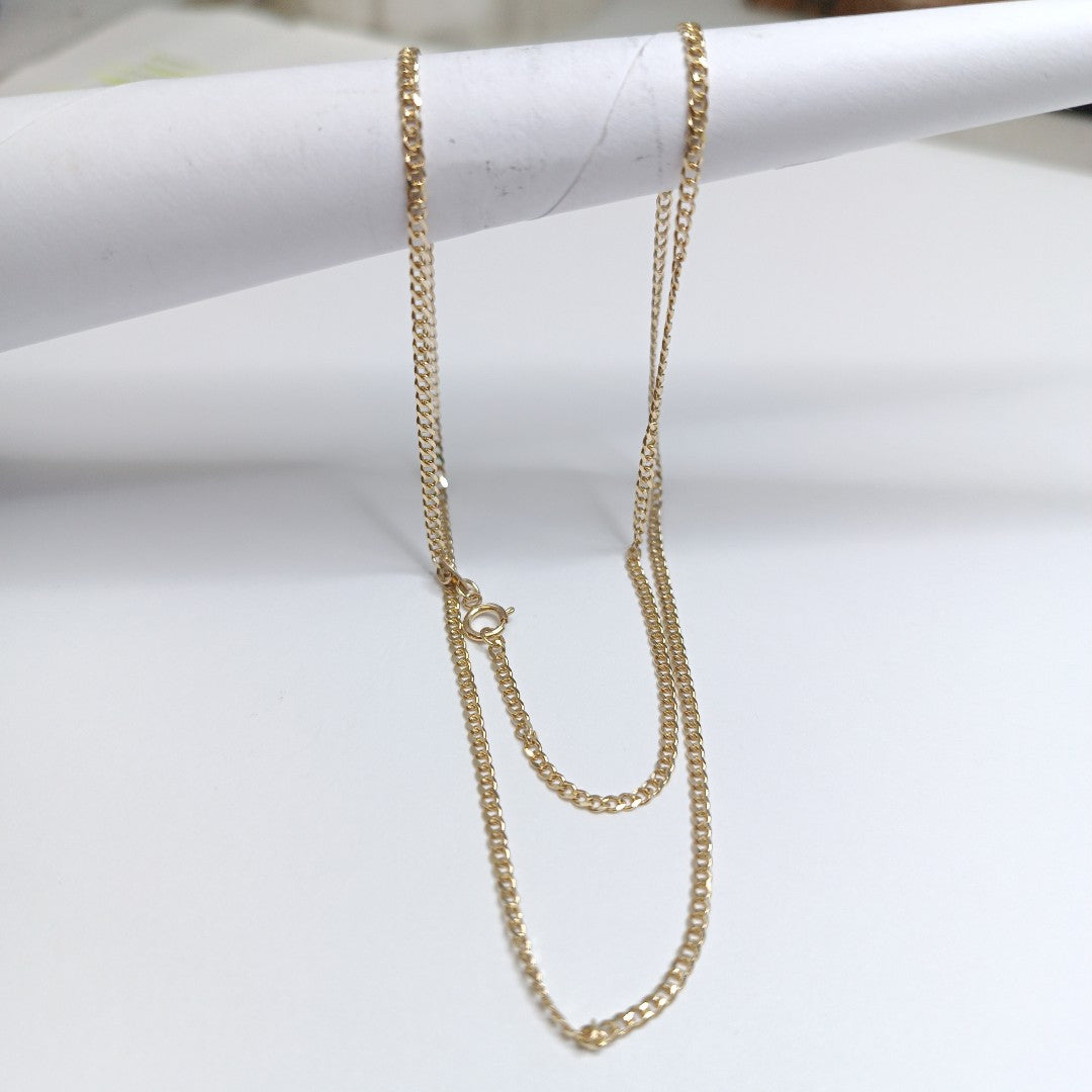 CADENAS TEJIDO BARBADA ORO 10K 50 CM 3.5 GR (NUEVO)