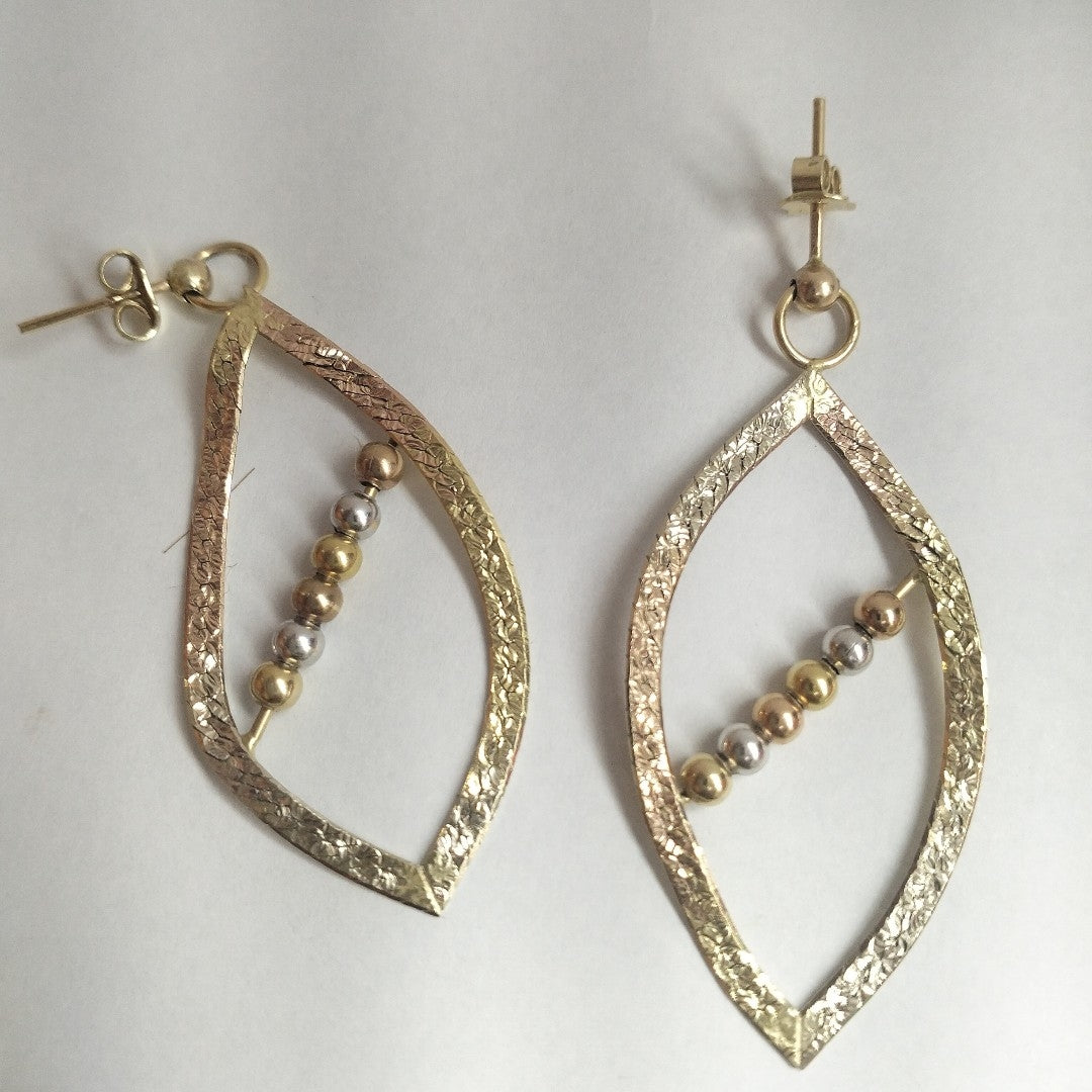 BROQUELES PAR ORO 14 K 4,10 GRMS (SEMINUEVO)