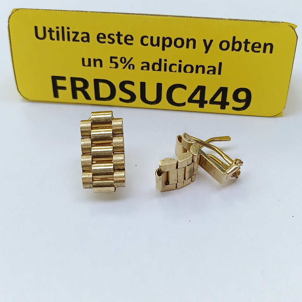 ARETES PAR ORO 14 K 10,30 GRMS (SEMINUEVO)