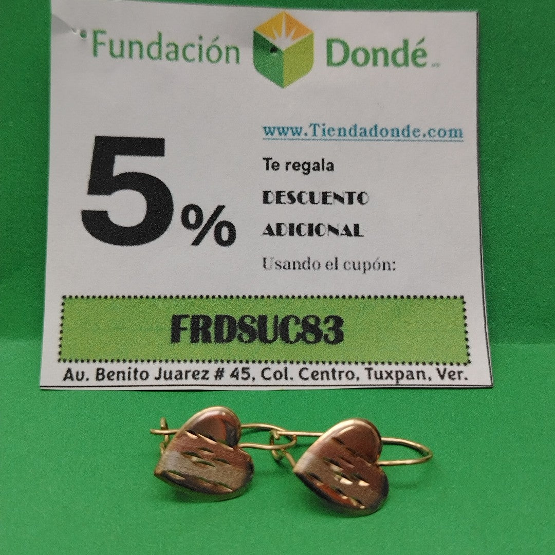 ARETES PAR ORO, RODIADO 10 K 1.1 GRMS (SEMINUEVO)