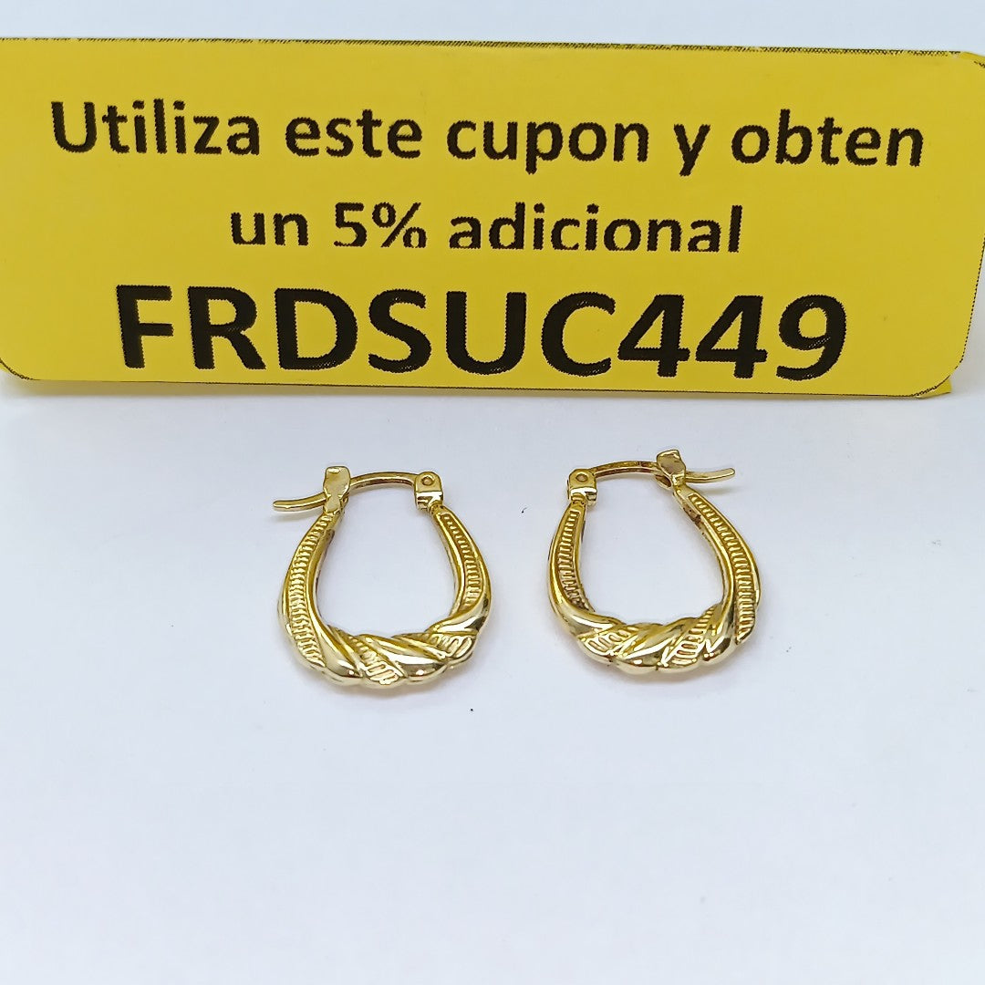 ARRACADAS PAR ORO 14 K 1.5 GRMS (SEMINUEVO)