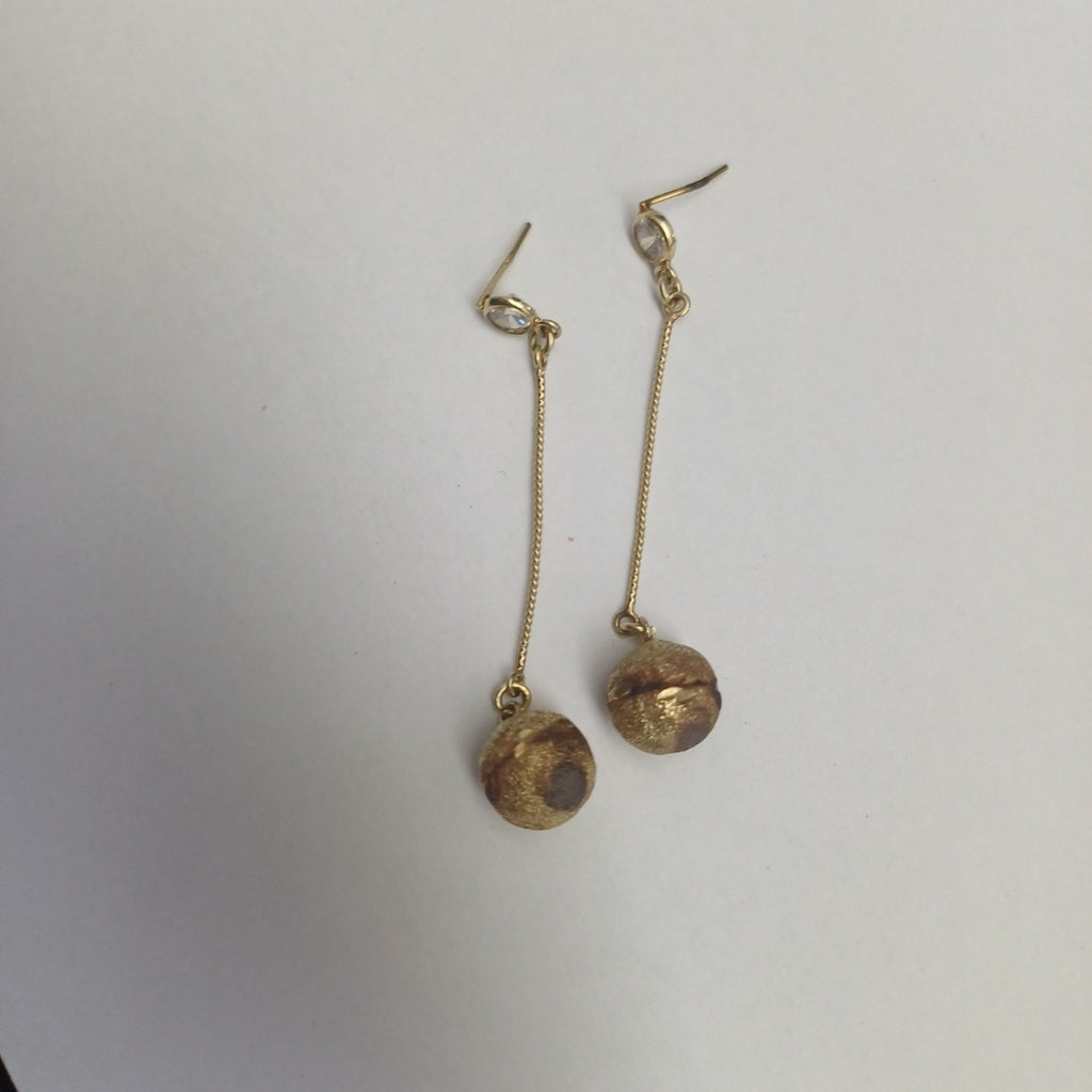 BROQUELES PAR ORO 14 K 4,20 GRMS (SEMINUEVO)