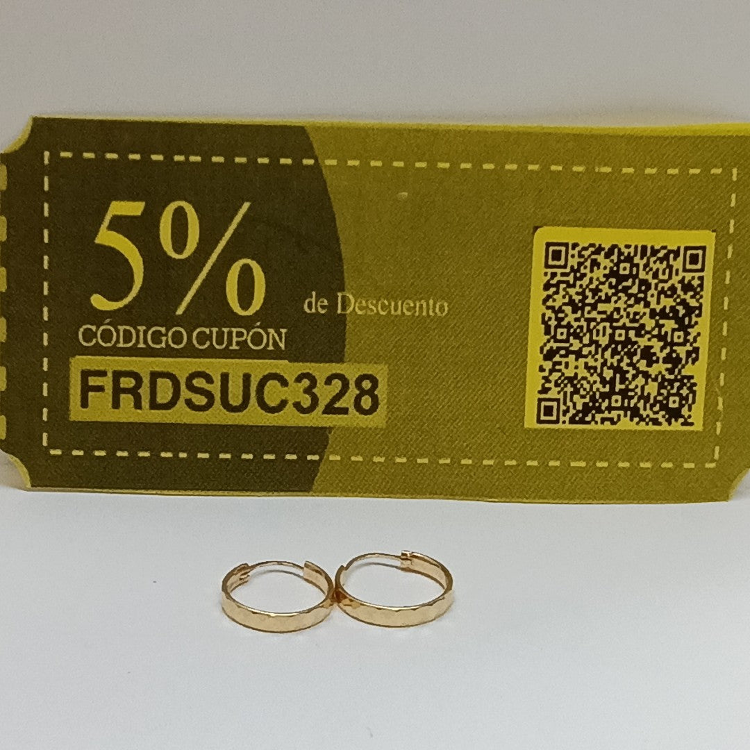 ARRACADAS PAR ORO 14 K 1.7 GRMS (SEMINUEVO)