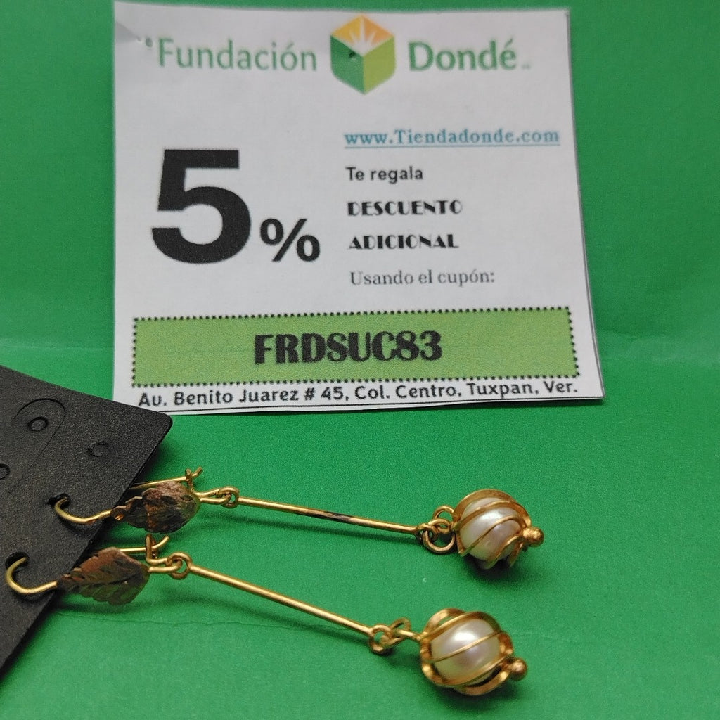 ARETES PAR ORO 10 K 3.7 GRMS (SEMINUEVO)