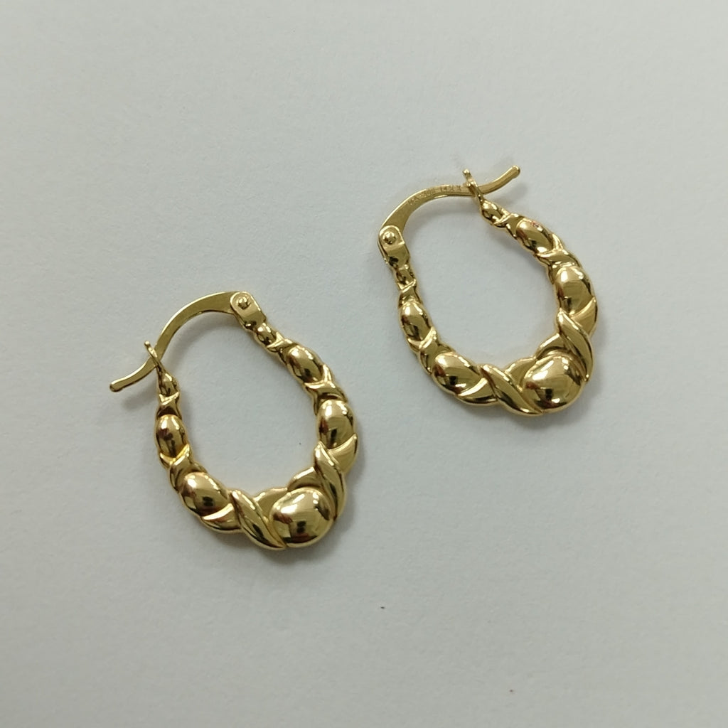 ARETES PAR ORO 14 K 1,00 GRMS (SEMINUEVO)