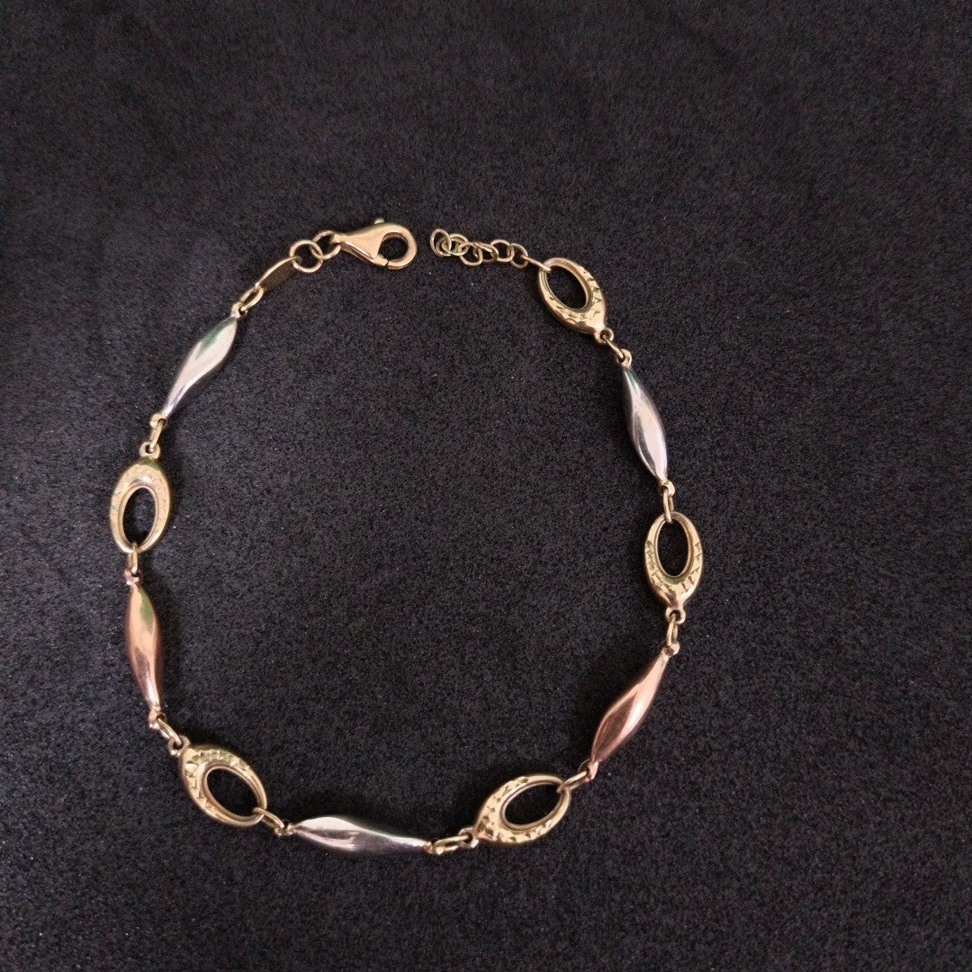 PULSERA ORO COMBINADO 10 K 3,00 GRMS (SEMINUEVO)