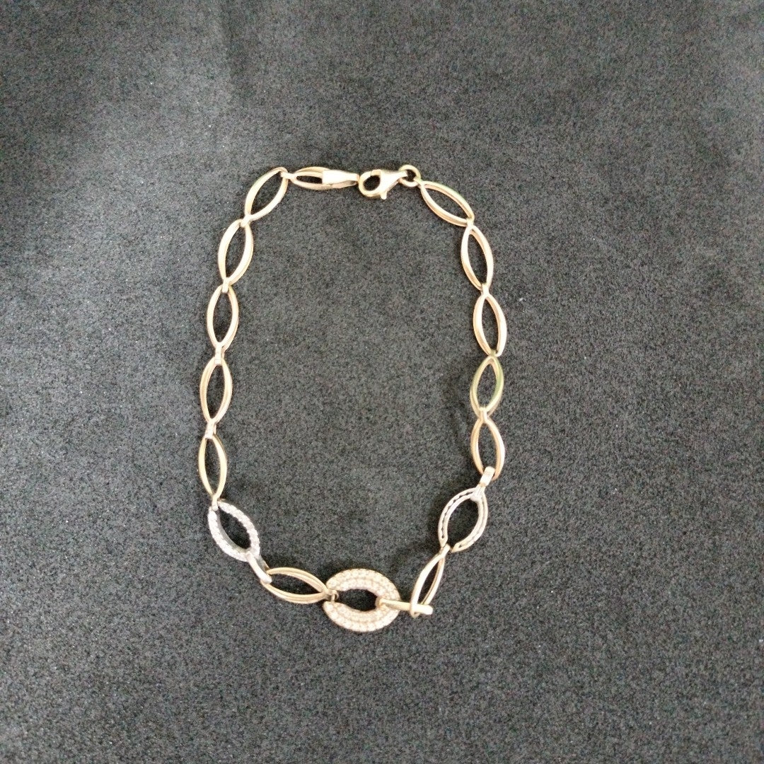 PULSERA ORO COMBINADO 14 K 4,20 GRMS (SEMINUEVO)