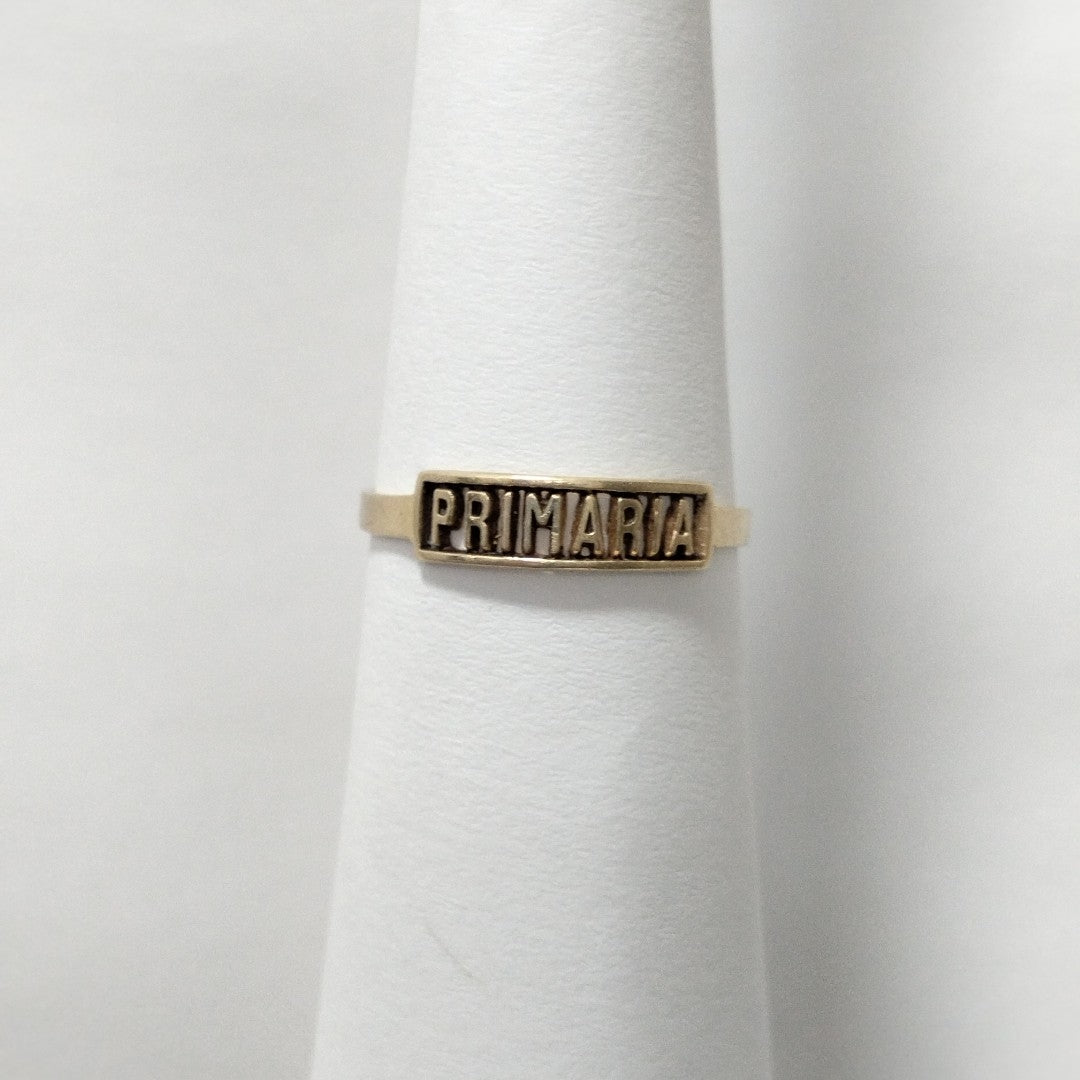 ANILLO DE GRADUACIÓN ORO 10 K 0.9 GRMS (SEMINUEVO)