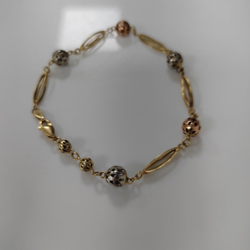 PULSERA ORO COMBINADO 14 K 5,60 GRMS (SEMINUEVO)
