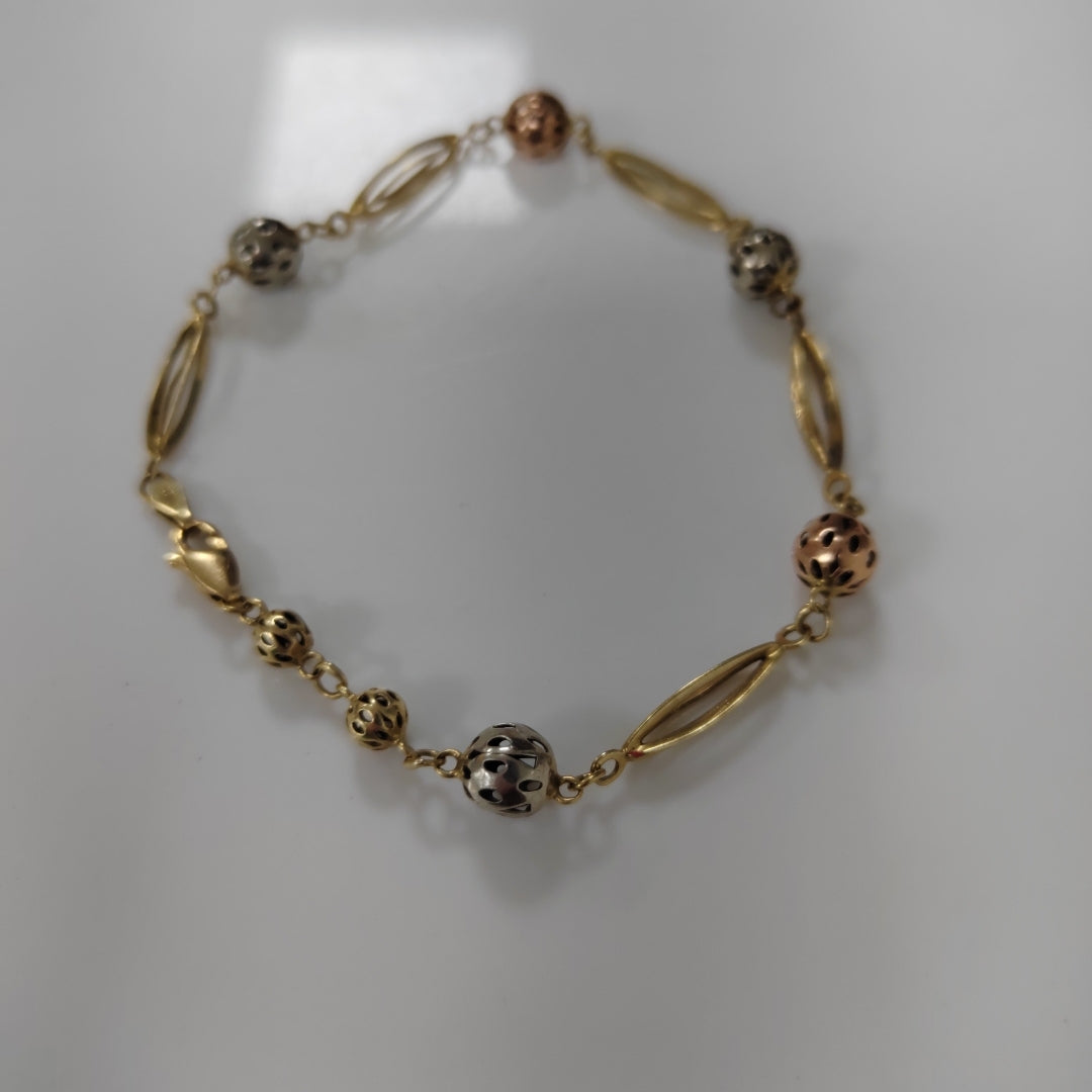 PULSERA ORO COMBINADO 14 K 5,60 GRMS (SEMINUEVO)