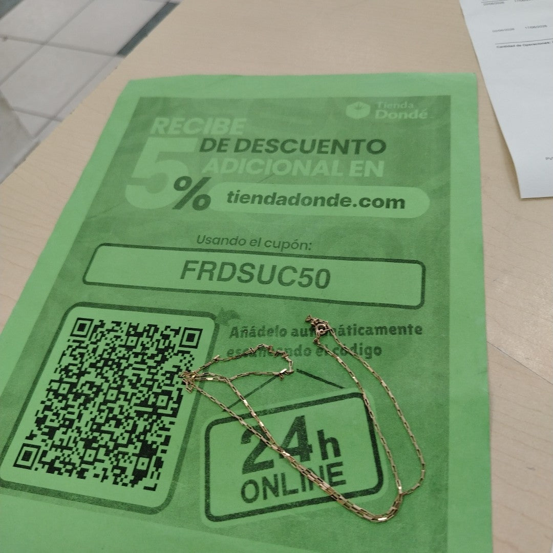 CADENA ORO 14 K 2.5 GRMS (SEMINUEVO)