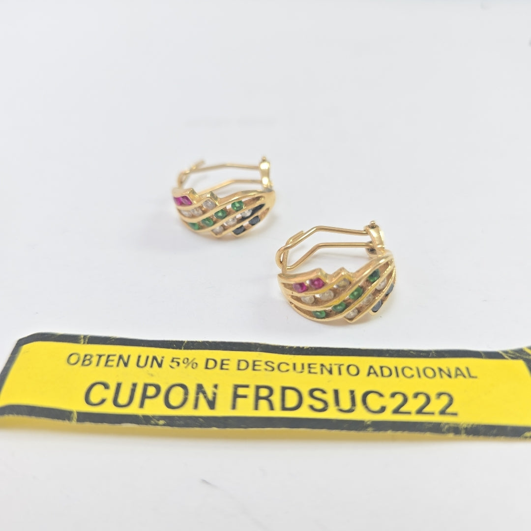ARETES PAR ORO 14 K 5.3 GRMS (SEMINUEVO)