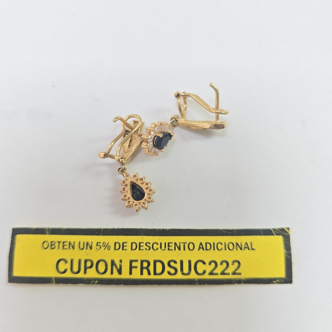 ARETES PAR ORO 14 K 4.9 GRMS (SEMINUEVO)