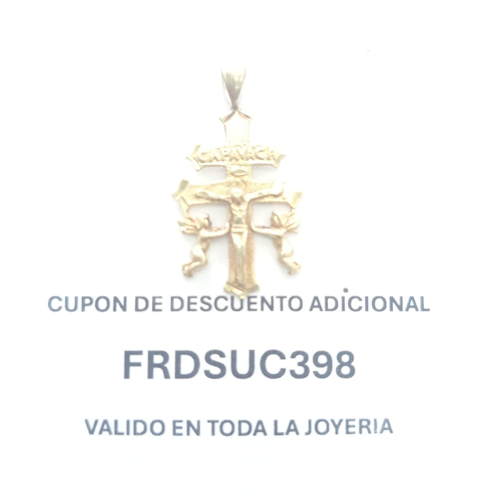 CRUZ DE CARAVACA,DIJE ORO 14 K 3,90 GRMS (SEMINUEVO)