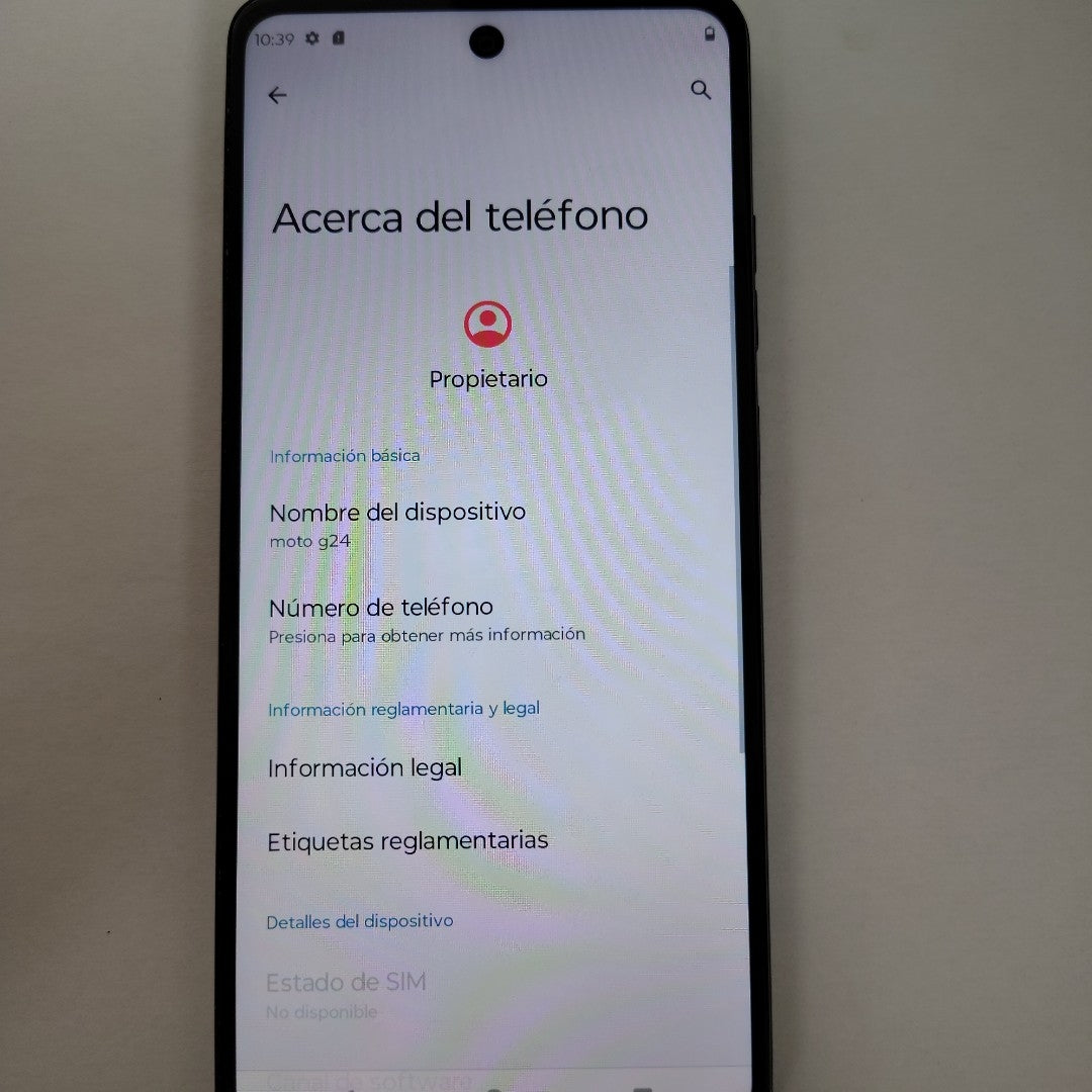 CELULAR MOTOROLA MOTO G24 XT2423-1 (2024) 256 GB 4 GB RAM (SEMINUEVO)