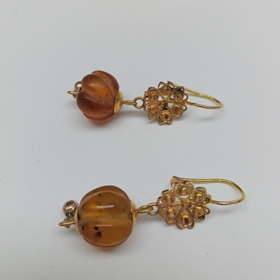 ARETES PAR ORO 8 K 2.2 GRMS (SEMINUEVO)