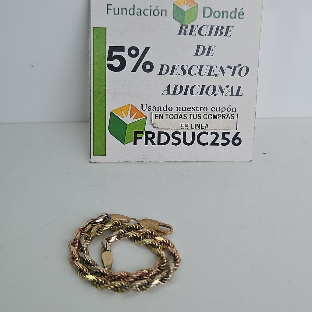 PULSERA ORO COMBINADO 14 K 8.1 GRMS (SEMINUEVO)