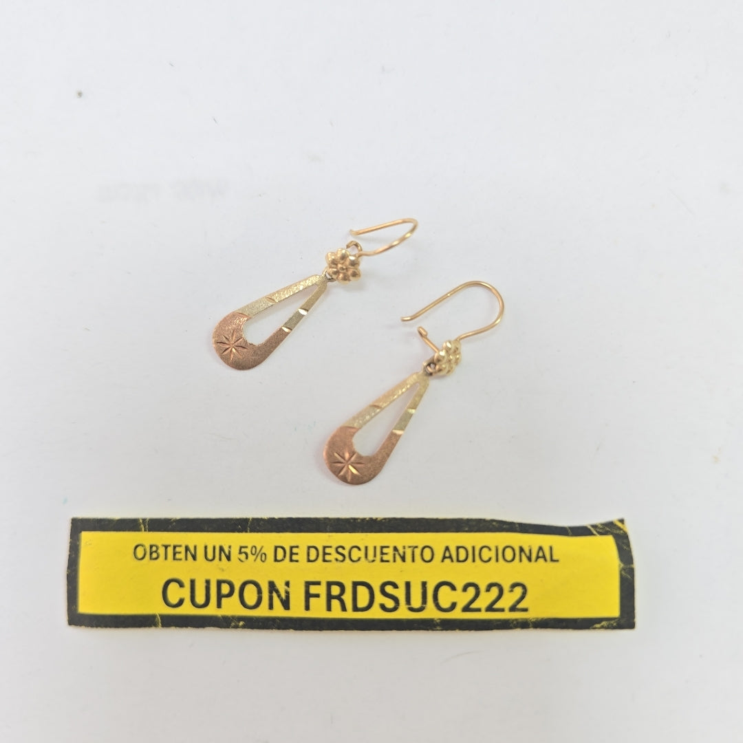 ARETES PAR ORO 10 K 1.1 GRMS (SEMINUEVO)