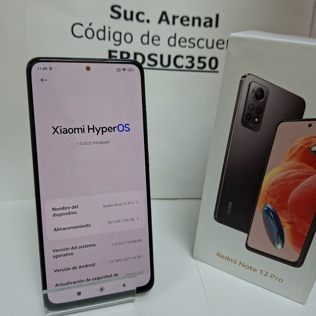 CELULAR XIAOMI REDMI NOTE 12 PRO 4G 2209116AG (2023) 128 GB 6 GB RAM (SEMINUEVO)