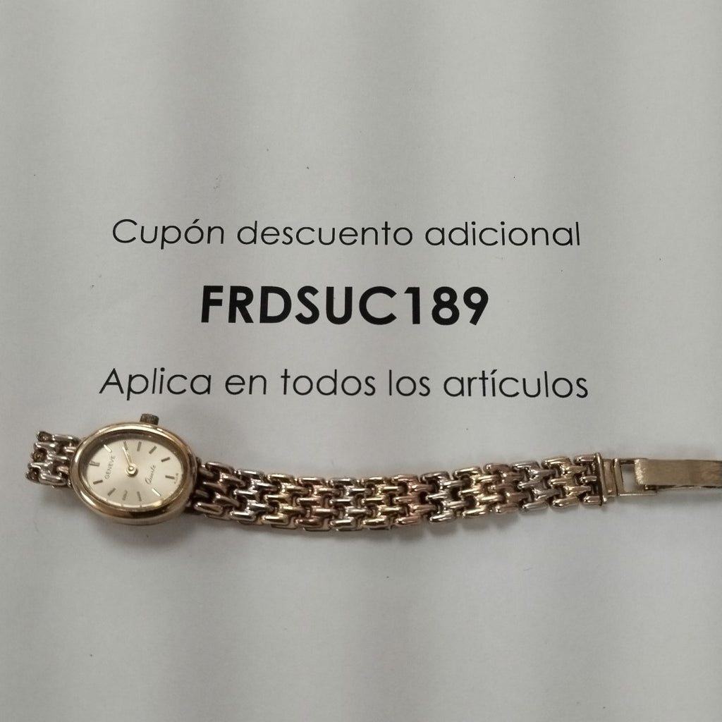 RELOJ CAJA Y PULSO ORO ORO COMBINADO 10 K 18.1 GRMS (SEMINUEVO)