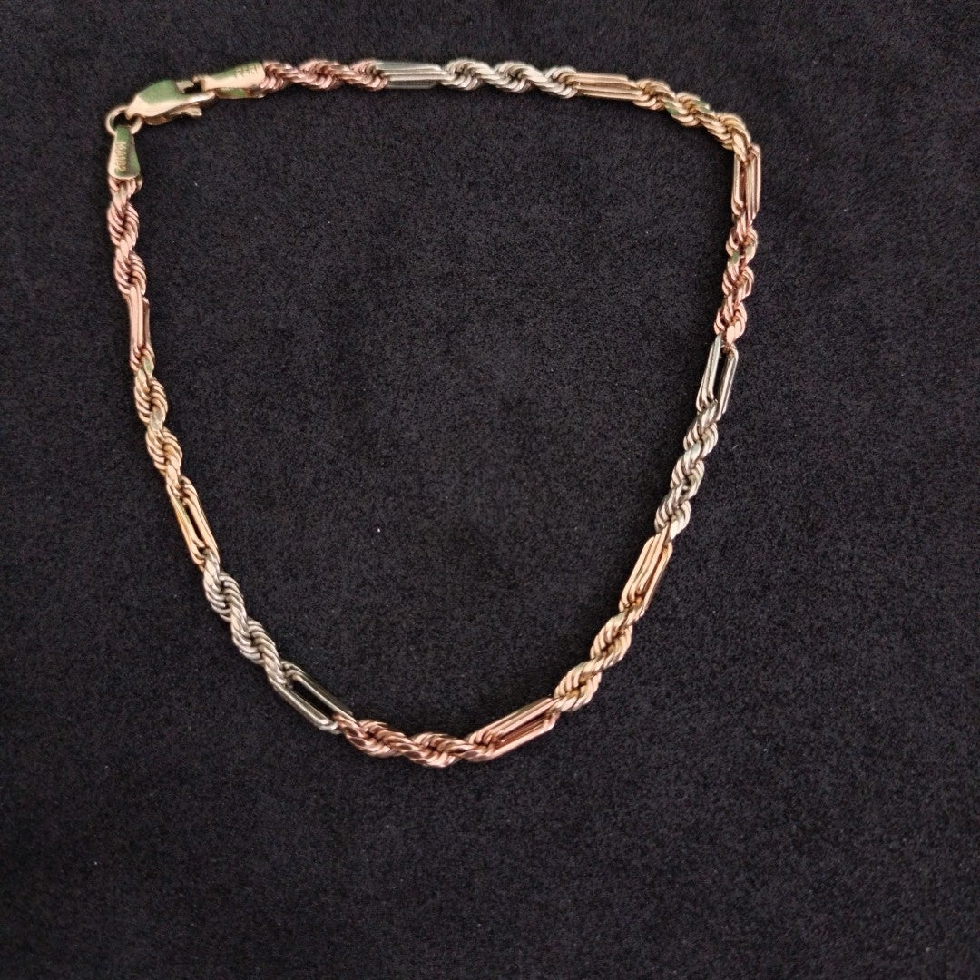 PULSERA ORO COMBINADO 10 K 2.5 GRMS (SEMINUEVO)