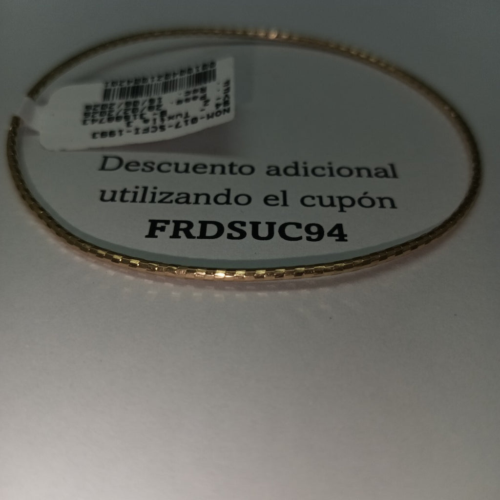 PULSERA RIGIDA ORO 14 K 2.2 GRMS (SEMINUEVO)