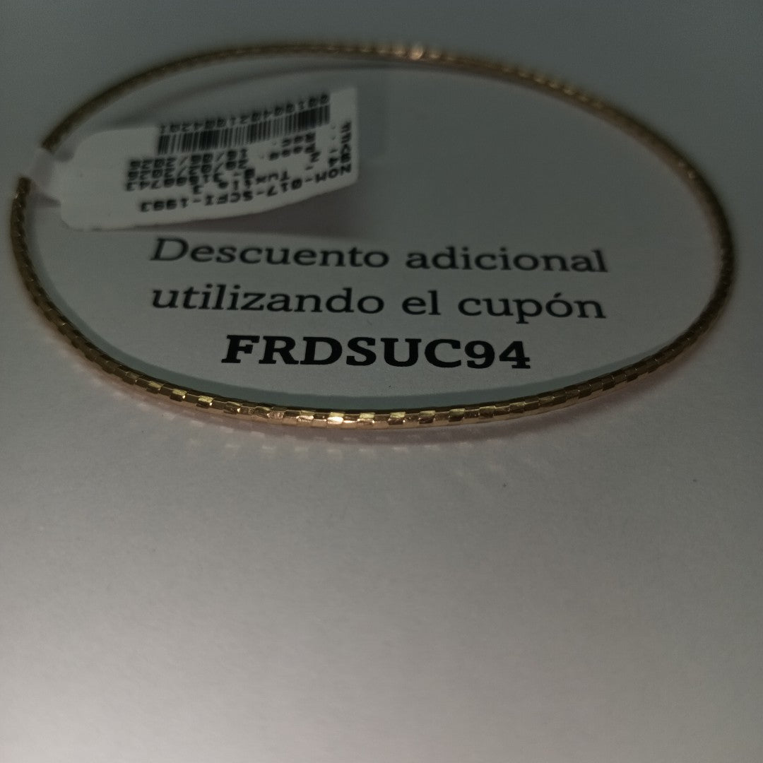PULSERA RIGIDA ORO 14 K 2.2 GRMS (SEMINUEVO)