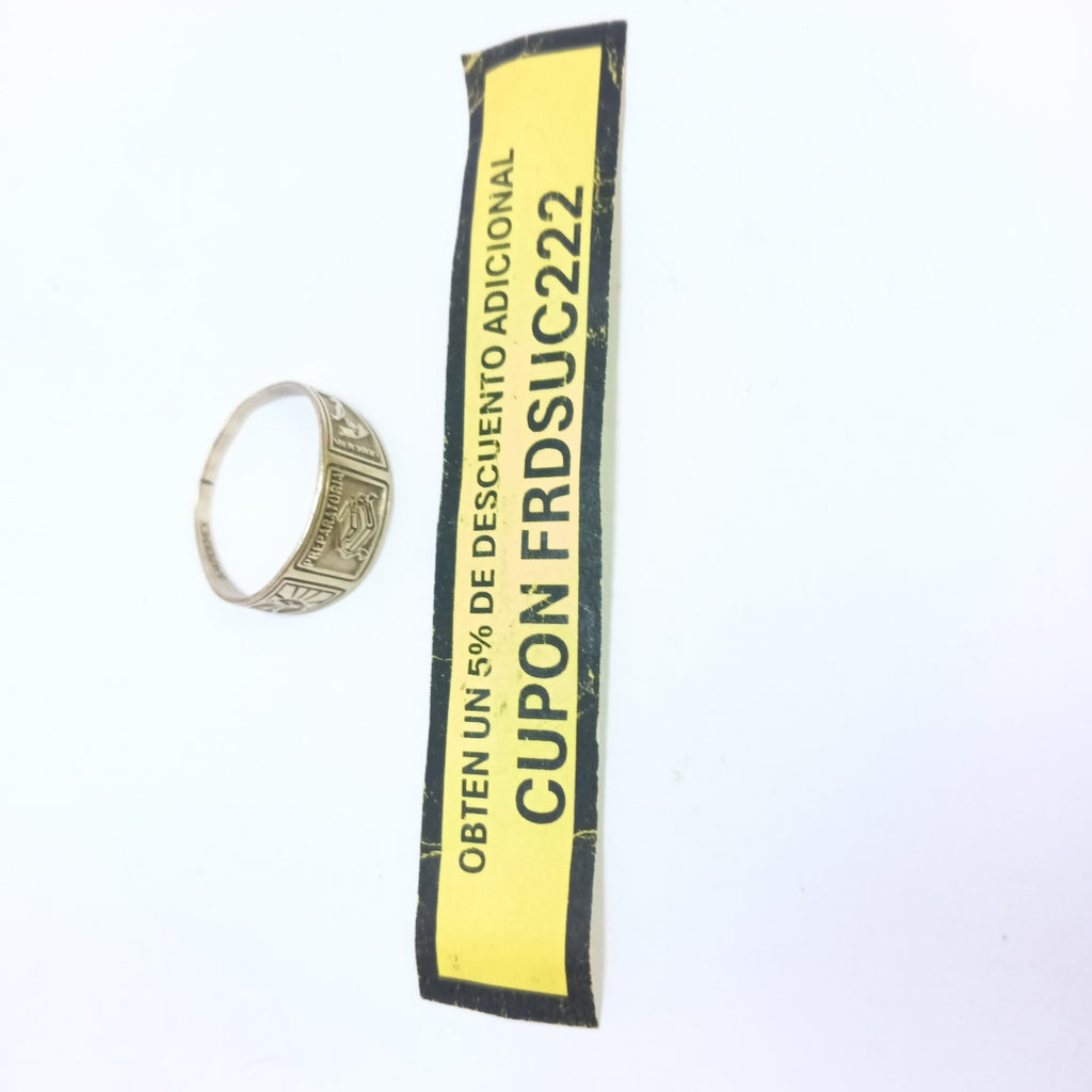 ANILLO DE GRADUACIÓN ORO 10 K 1.4 GRMS (SEMINUEVO)