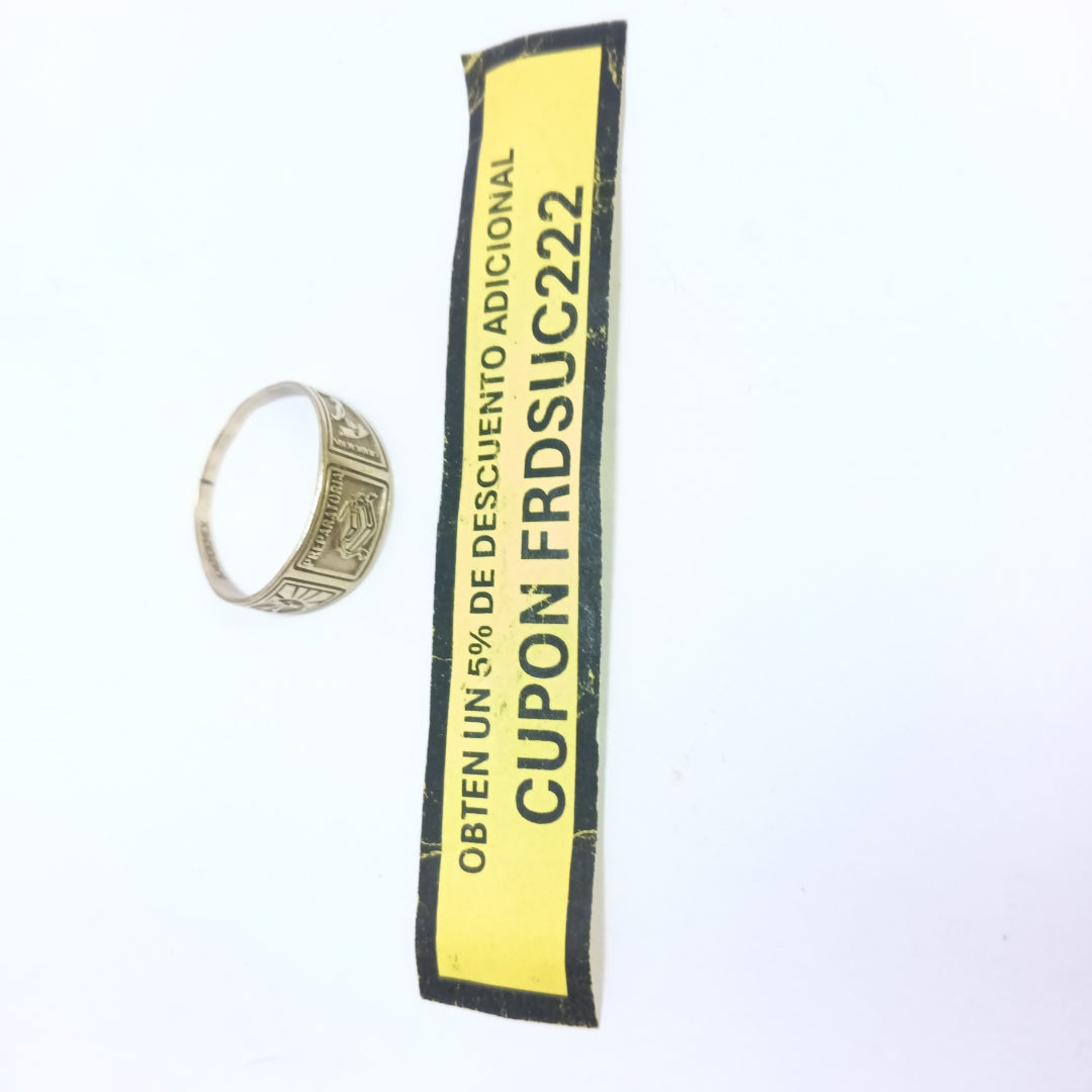 ANILLO DE GRADUACIÓN ORO 10 K 1.4 GRMS (SEMINUEVO)