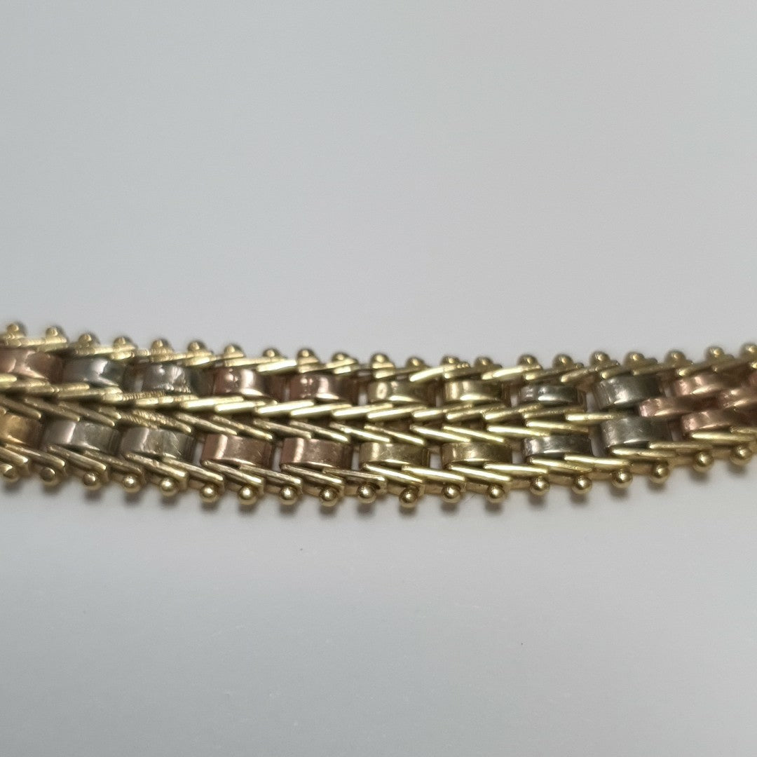 PULSERA ORO COMBINADO 14 K 7.8 GRMS (SEMINUEVO)