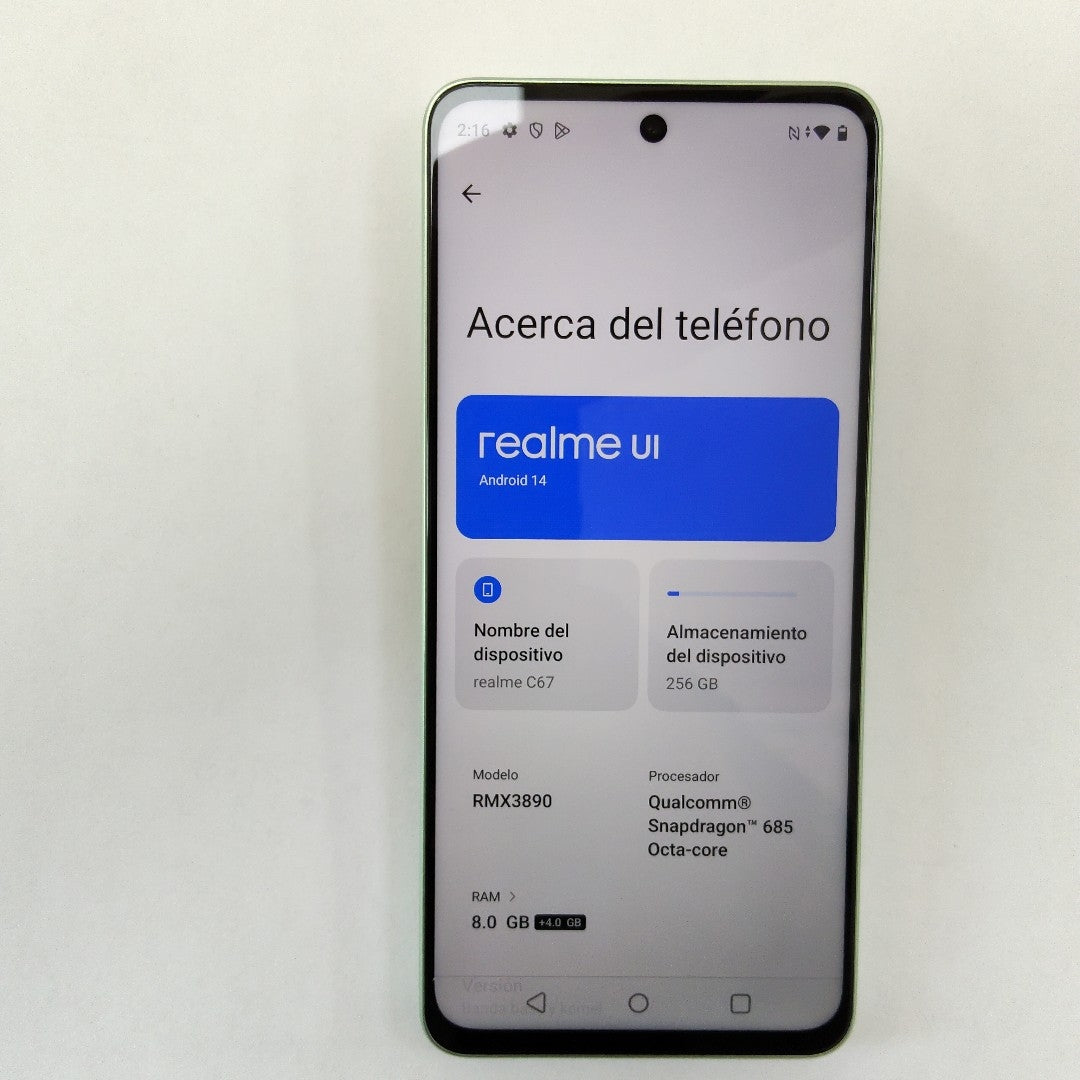 CELULAR REALME C67 RMX3890 (2023) 256 GB 8 GB RAM (SEMINUEVO)