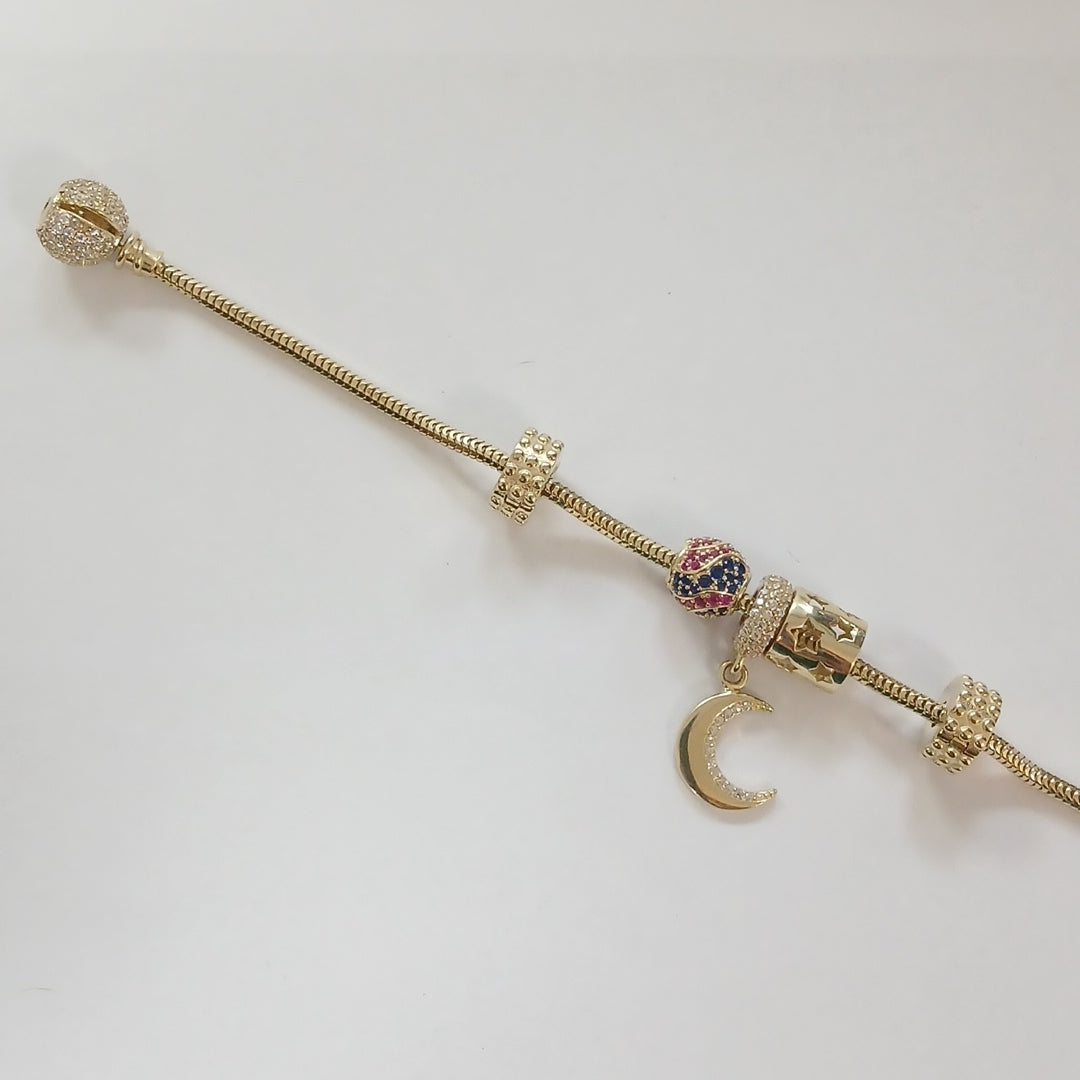 PULSERA CHARM ORO 14K 16 (NUEVO)