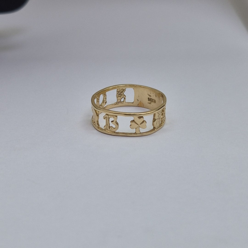 ARGOLLA DE LA SUERTE ORO 14 K 3,00 GRMS (SEMINUEVO)