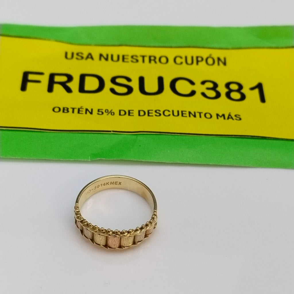ANILLITO ORO COMBINADO 14 K 3 GRMS (SEMINUEVO)