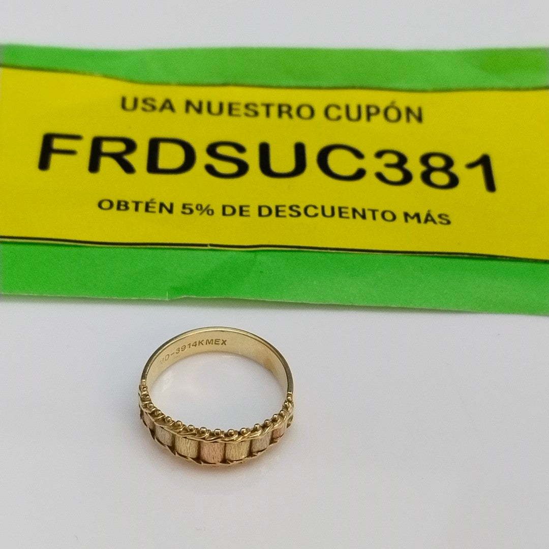ANILLITO ORO COMBINADO 14 K 3 GRMS (SEMINUEVO)
