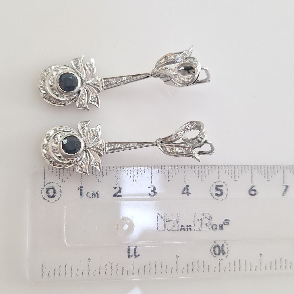 ARETES PAR ORO,ORO BLANCO 10 K 9,40 GRMS (SEMINUEVO)