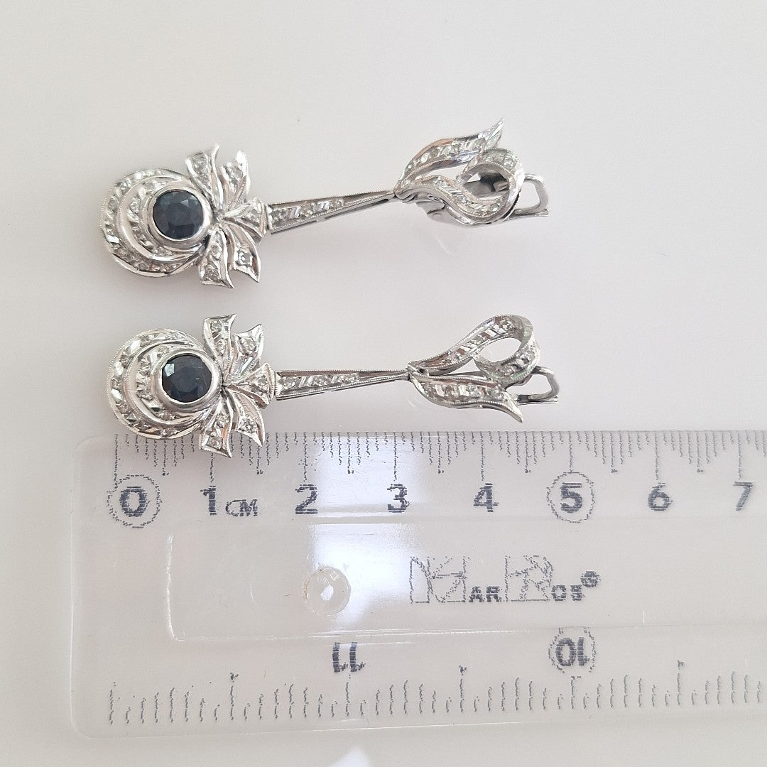ARETES PAR ORO,ORO BLANCO 10 K 9,40 GRMS (SEMINUEVO)