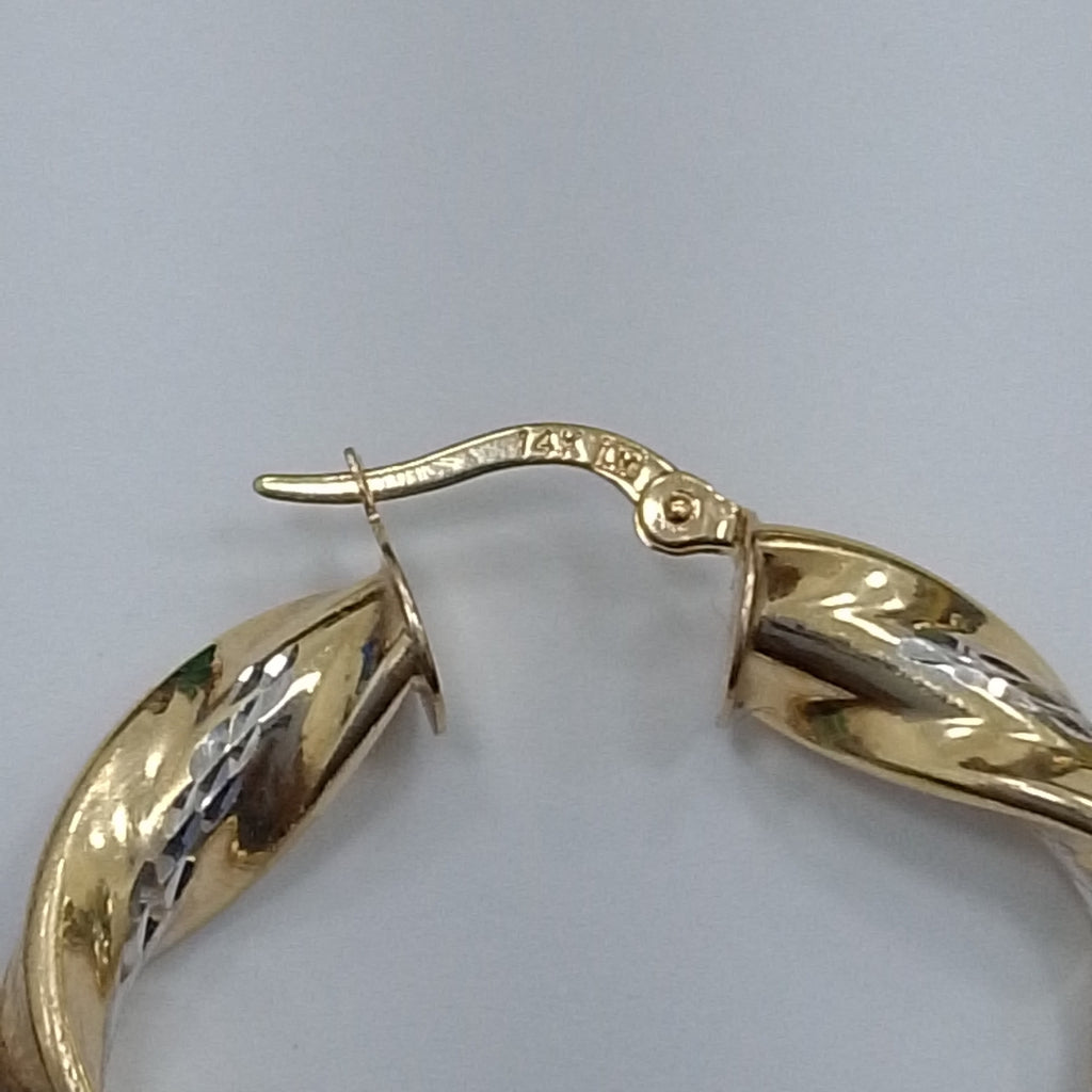 ARRACADAS PAR ORO COMBINADO 14 K 5,00 GRMS (SEMINUEVO)