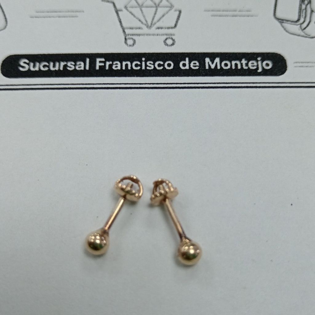 BROQUELES PAR ORO 14 K 0.8 GRMS (SEMINUEVO)