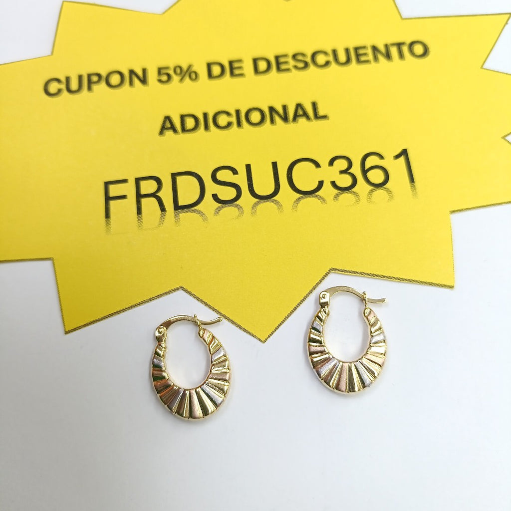 ARRACADAS ORO 14K 1.5 (NUEVO)