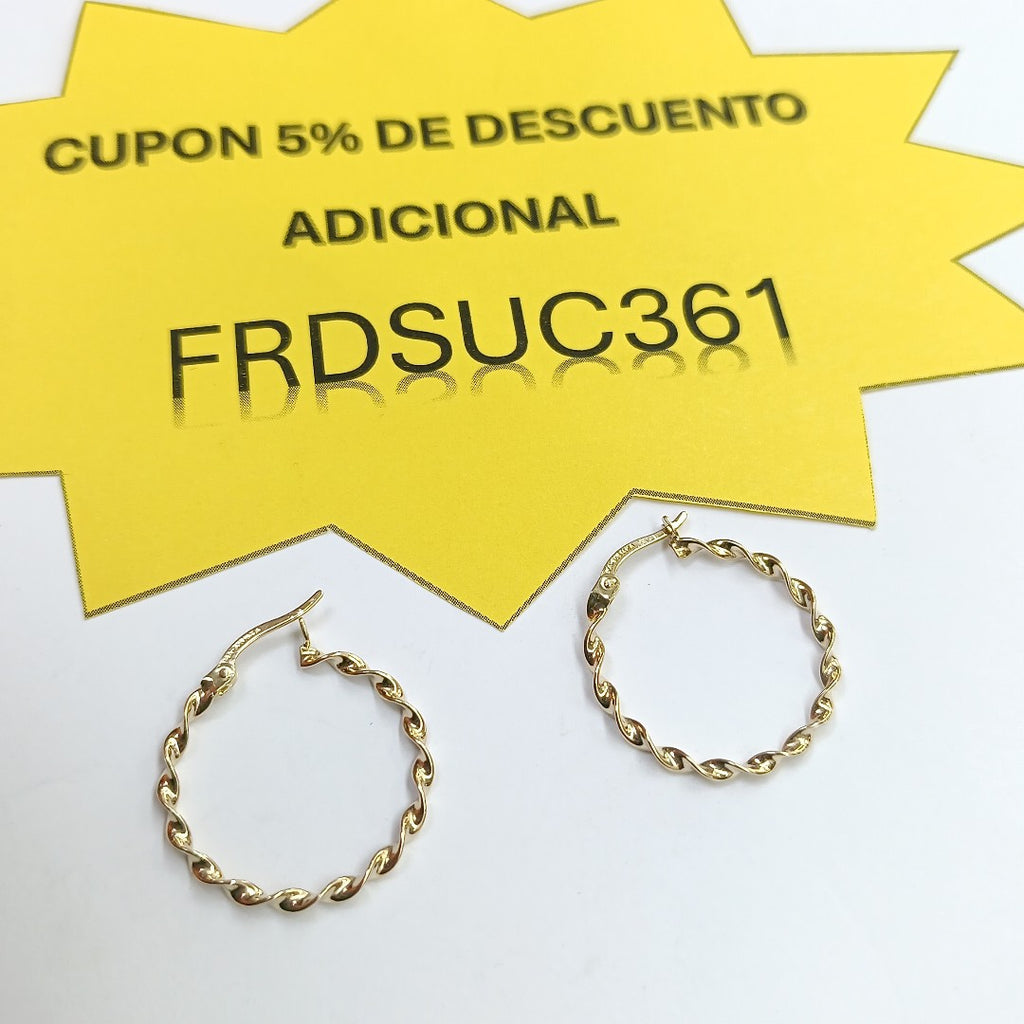 ARRACADAS ORO 14K 1.5 (NUEVO)