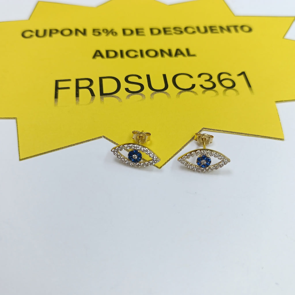 BROQUELES ORO 14K 1.5 (NUEVO)